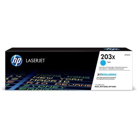 HP 203X didesnės talpos žydra tonerio kasetė (CF541X)