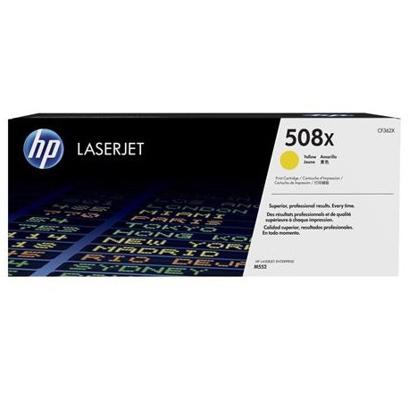 HP 508X higher capacity yellow toner cartridge (CF362X)