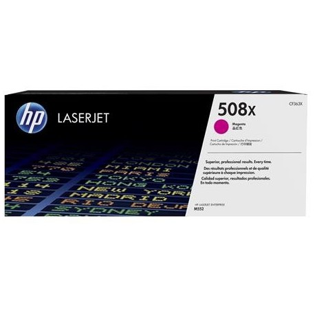 HP 508X didesnės talpos purpurinė tonerio kasetė (CF363X)