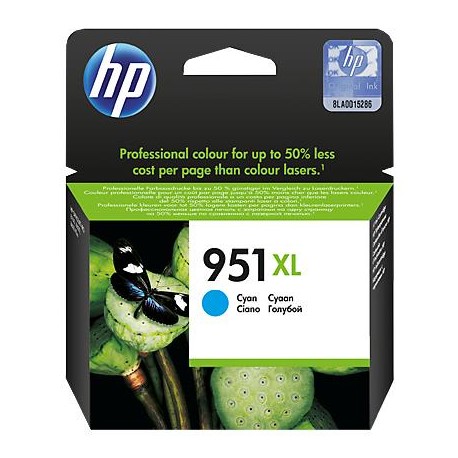 HP 951XL didesnės talpos žydra rašalo kasetė (CN046AE/Nr.951XL)