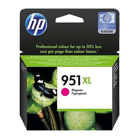 HP 951XL didesnės talpos purpurinė rašalo kasetė (CN047AE/Nr.951XL)