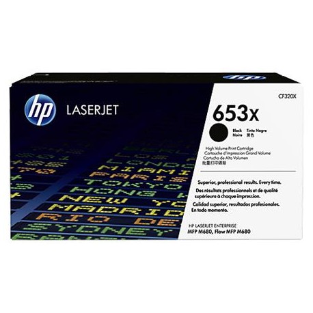 HP 653X didesnės talpos juoda tonerio kasetė (CF320X)