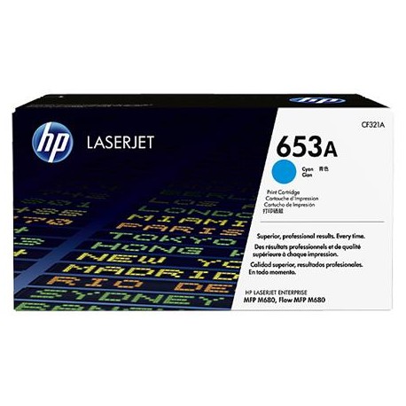 HP 653A cyan toner cartridge (CF321A)