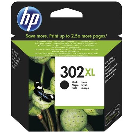 HP 302XL higher capacity black ink cartridge (F6U68AE/Nr.302XL)