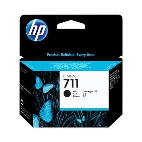 HP 711XL didesnės talpos juoda rašalo kasetė (CZ133A)