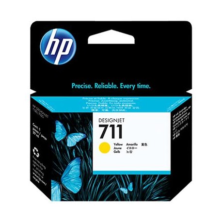 HP 711 geltona rašalo kasetė (CZ132A)