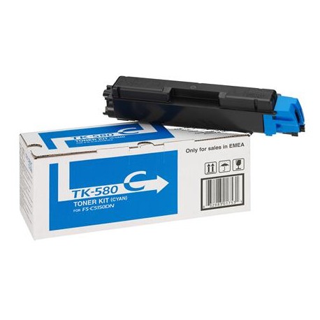 Kyocera TK-580C cyan toner cartridge (TK-580C)