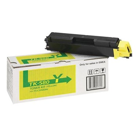 Kyocera TK-580Y yellow toner cartridge (TK-580Y)