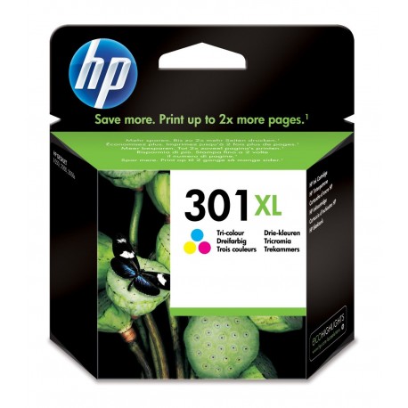 HP 301XL higher capacity multicolored ink cartridge