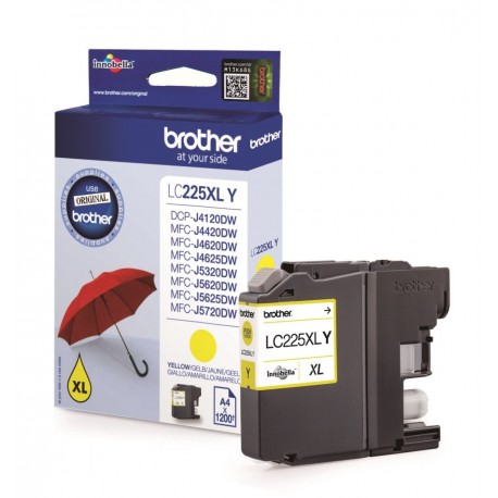 Brother LC225XLY higher capacity yellow ink cartridge (LC225XLY)