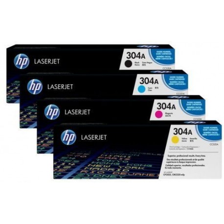 HP 304A toner kit (CC530A, CC531A, CC532A, CC533A)