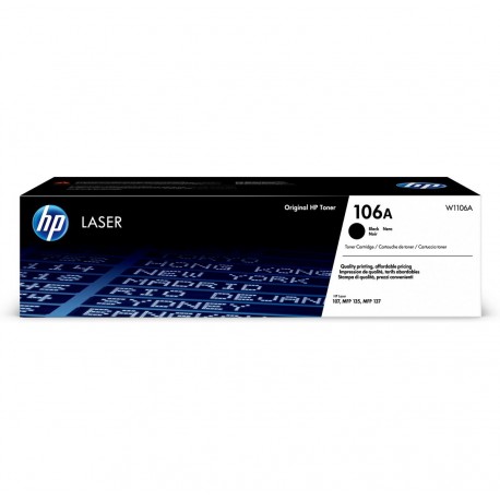 HP 106A black toner cartridge, with chip (W1106A)