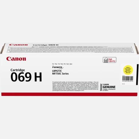Canon Cartridge 069HY geltona didesnės talpos tonerio kasetė su mikroschema