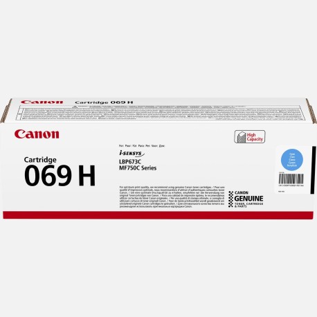 Canon Cartridge 069HC žydra didesnės talpos tonerio kasetė su mikroschema