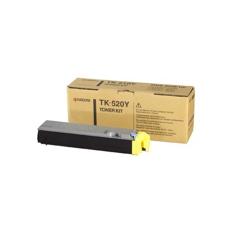 Kyocera TK-520Y yellow toner cartridge (TK-520Y, TK520Y)