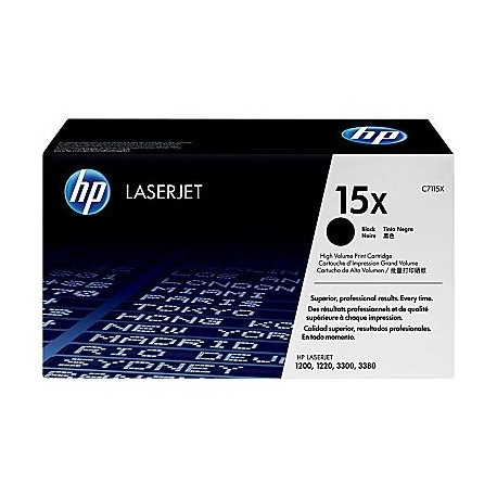 HP 15X didelės talpos juoda tonerio kasetė (C7115X)