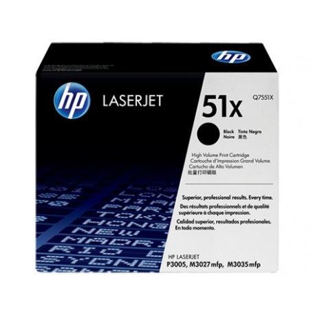 HP 51X higher capacity black toner cartridge (Q7551X)